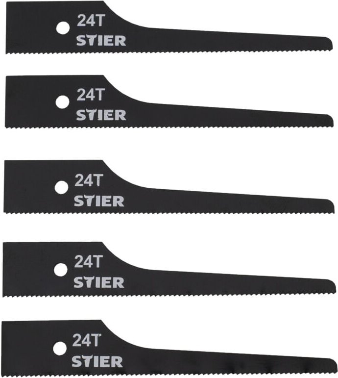 STIER Stichsägeblatt für STS-100 24 Zähne 5 Stk
