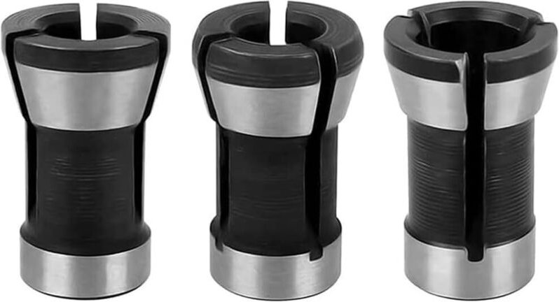 BEBUSINGOTO 3-teiliges Spannzangenfutter-Adapterset (6 mm/6,35 mm/8 mm) für Bohrmaschinen, Fräsmaschinen und Spannzangen...