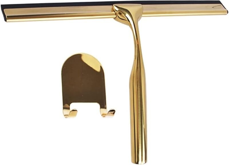 Duschabzieher aus Edelstahl, Glasfensterabzieher, Badezimmerabzieher, rutschfester Türspiegel-Autoglasschneider mit Grif...