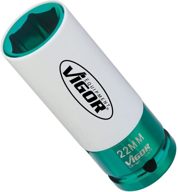 Schlagschrauber Steckschlüsseleinsatz ∙ V2475 ∙ 1/2 Zoll (12,5 mm) Vierkant hohl ∙ Außen Sechskant Profil ∙ sw 22 mm