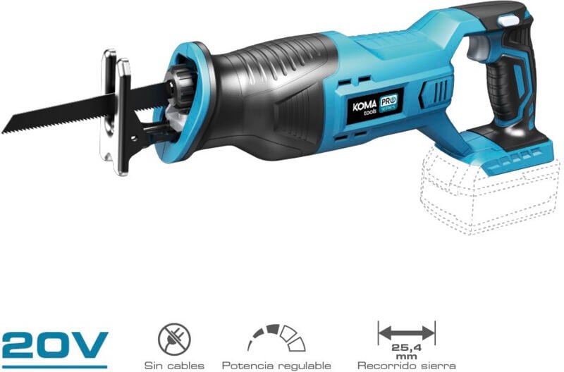 20V Säbelsäge Koma Tools Ohne Akku und Ladegerät