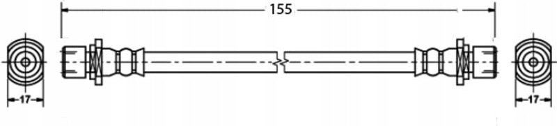 Flexibler Bremsschlauch: OEM: 9094702E32 Corolla Auris E15 - Hinterachse
