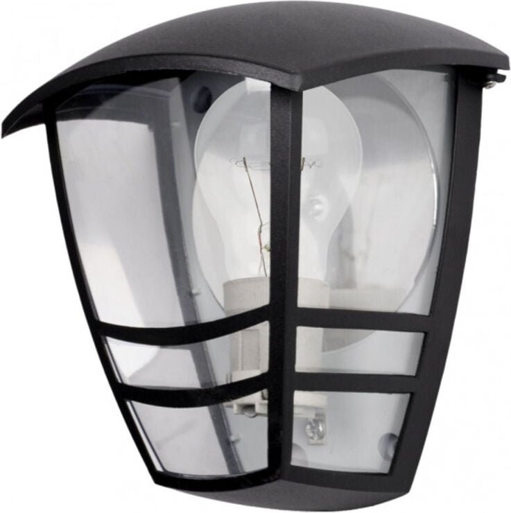 Fabrilamp - Wandleuchte alnilan aluminium außen 1xe27 schwarz ip44 20x17,5x13 cm mit reflektor