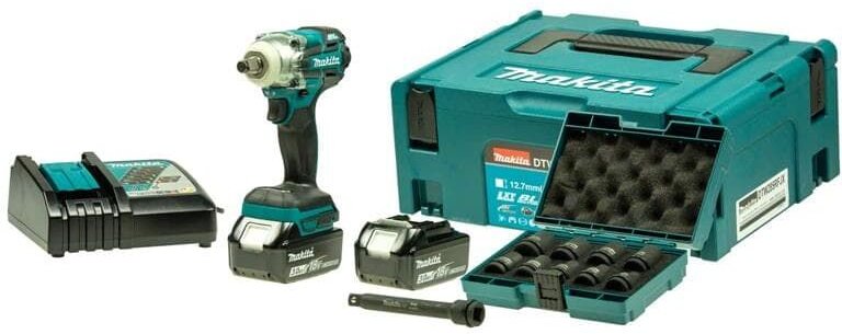 Makita Akku Schlagschrauber DTW285RFJX 18V 2 Akkus 3,0Ah Ladegerät MAKPAC Gr. 2