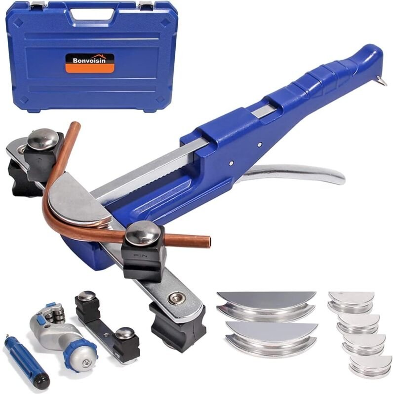 Manuelle Rohrbiegemaschine für 6-22 mm (1/4'' - 7/8'') mit einem Biegebereich von 0-90°, mit Rohrschneider und Entgratun...