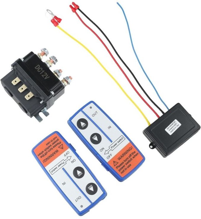 12V 250A Elektrisches Seilwindenrelais mit Funkfernbedienung für Gartentraktoren, Rasenmäher und andere Nutzfahrzeuge