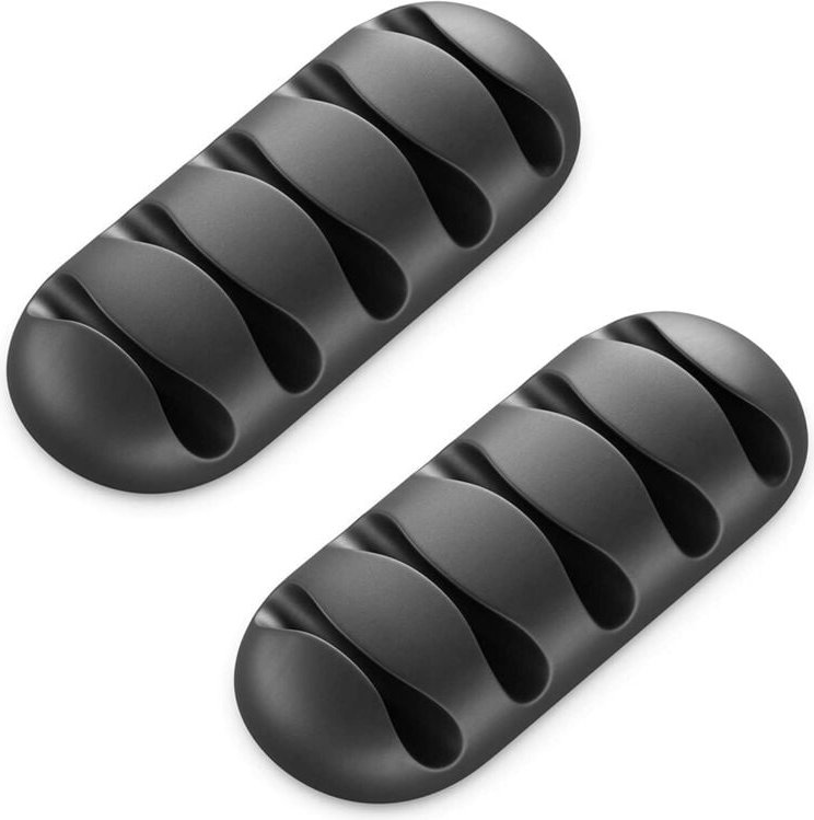 Shining House - 2x Kabelhalter, Kabelklemmen, jeweils für 5 Kabel, Kabelmanagement-Organizer für das Heimbüro, robuster ...