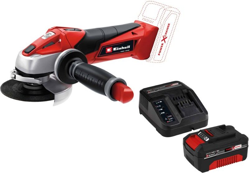 EINHELL Akku-Winkelschleifer TE-AG 18/115 Li Kit (1x 4,0 Ah)