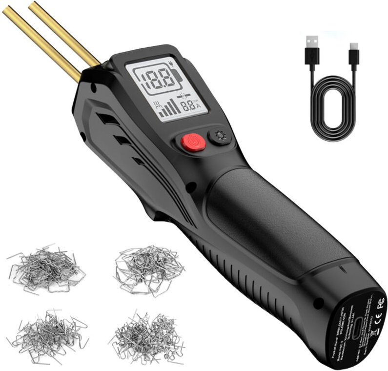 Saldatrice per plastica senza fili da 500 W, kit di saldatura con 200 graffatrici a caldo, batteria ricaricabile USB da ...