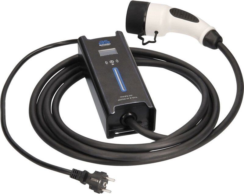 Ladegerät Schuko Stecker auf Typ 2 Wallbox Elektroauto 3 kW 5 m 16 a 1-phasig