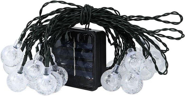 LED-Lichterkette, solarbetrieben, 6,5 m, IP55, warmweiß