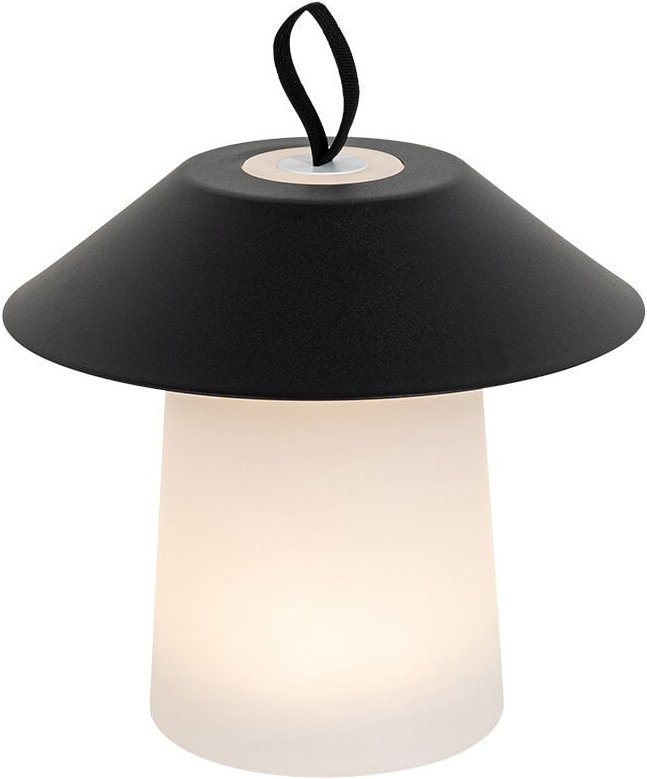 Tischleuchte schwarz inkl. led 3-stufig dimmbar wiederaufladbar - Ivan