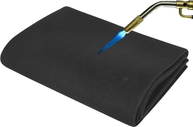 Feuerfeste Matte, 100 x 100 cm, Hitzeschutzmatte, hitzebeständige Materialien bis 982°C, Brandschutzmatte für Grills, Sc...