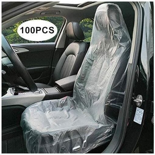 100 Stück Einweg-Sitzbezüge, Auto-Einweg-Universal-Sitzbezüge aus Kunststoff für Flugzeugsitze, Salonstühle, Restaurant-...