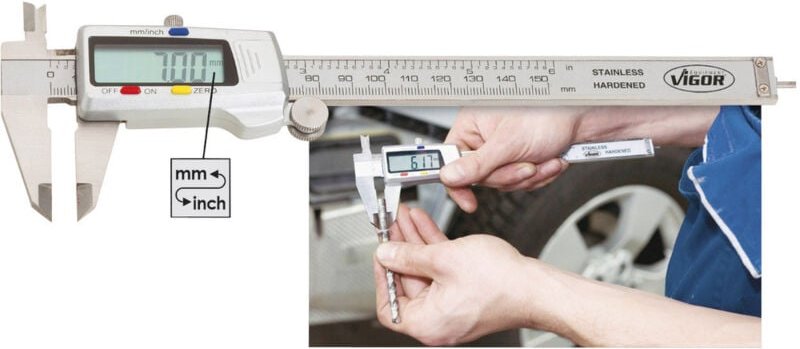 Thumbnail - V1713 Digitaler Messschieber 150 mm - Vigor