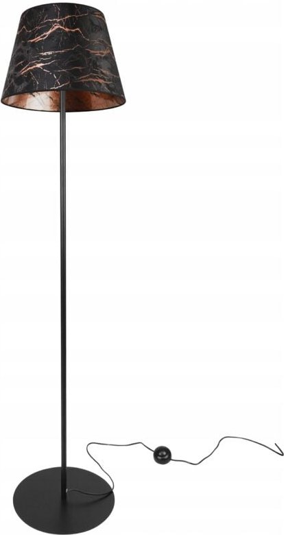 Stehlampe, Metall, Lampenschirm mit Kegelmuster