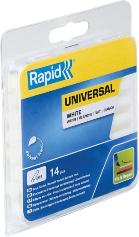 Weiße Universalklebestifte, Durchmesser 12 mm, 14 Stück