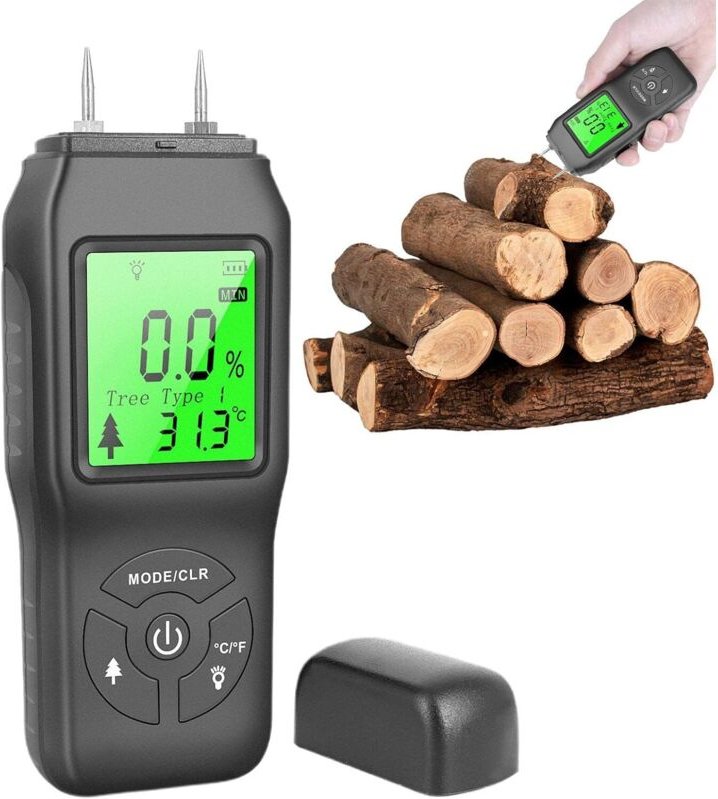 Feuchtigkeitsmessgerät für Heizung, LCD-Display, Heizungsfeuchtigkeitstester, Feuchtigkeitsdetektor für Materialien, Hol...