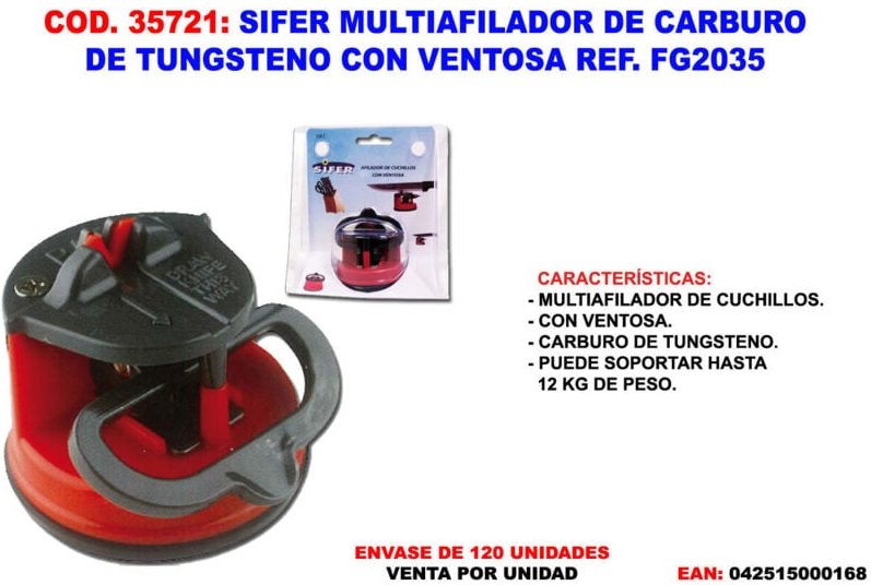 Wolframkarbid-Mehrfachschärfer mit Saugnapf FG2035 - Sifer