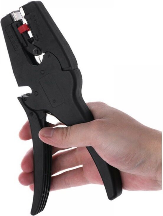 Cyslmuk - 1 Stück professionelle Abisolierzange, Abisolierzange für elektrische Kabel, Drahtschneider, Multifunktions-Ab...