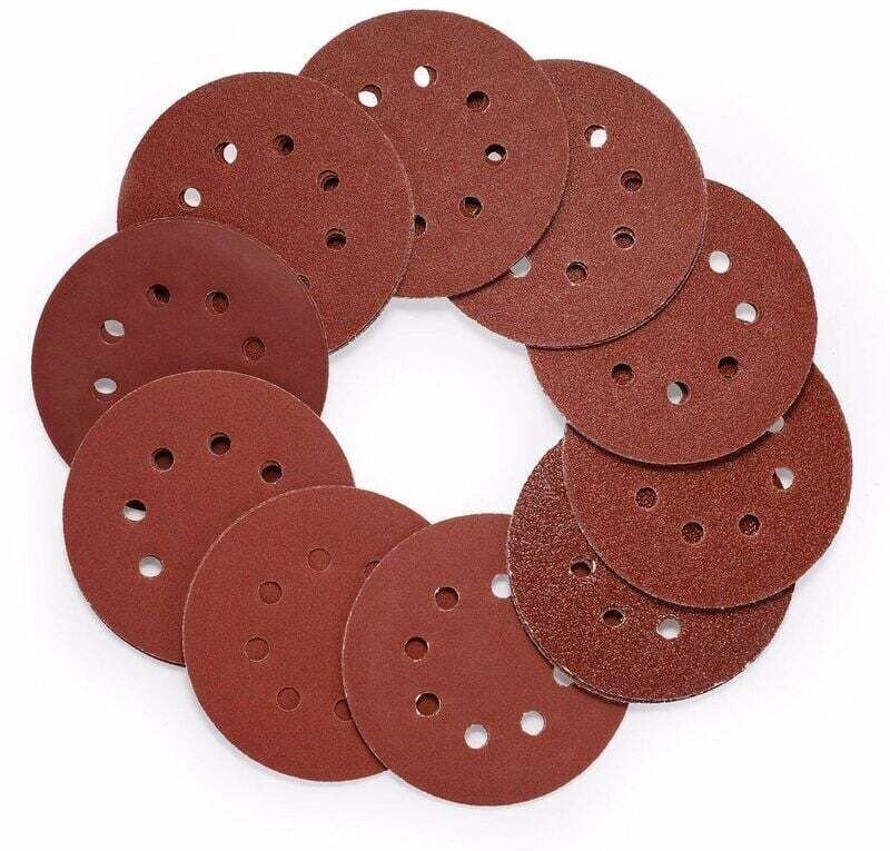80 Schleifscheiben, 125 mm Körnung, 8-Loch-Rundschleifscheiben, Schleifpapier für Schleifmaschinen, Körnungen 40/60/80/1...