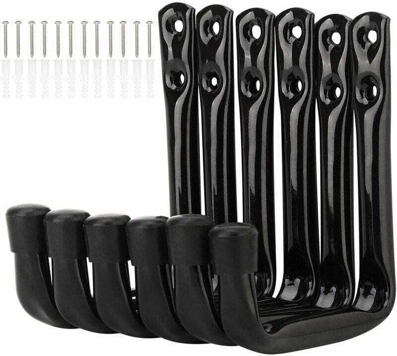 Ulisem 6er-Pack robuste J-förmige Wandhaken zur Aufbewahrung in der Garage (11,5 cm x 10 cm)