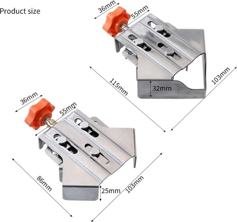 Offener Typ rechtwinklige Klemme Holzbearbeitung Spleißen Schnell Locator Engineering diy