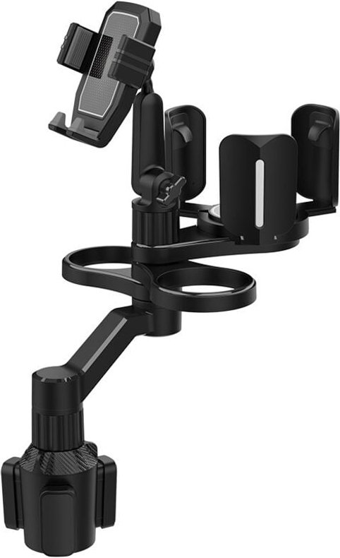 Auto-Getränkehalter-Tablett, 4-in-1 erweiterbarer Auto-Tisch-Getränkehalter – 360 drehbar, für unterwegs, Reisen, Autozu...