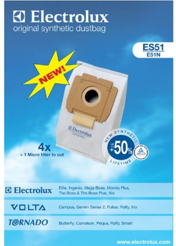 Ersatzteil - 5er Pack Staubsaugerbeutel + 1Filter - - TORNADO, ELECTROLUX, PROGRESS, NILFISK, ZANUSSI, SINGER, AEG, ESSE...