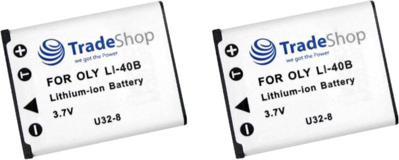 2x Trade-shop Kamera Li-Ion Akku 3,7V ersetzt Kodak LB-012 Klic-7006, Bosch S6EA 1ICP6/32/39 150906AAWW017, Leica BP-DC1...