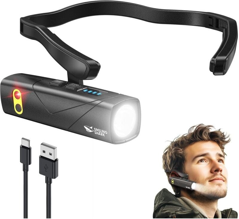 Wiederaufladbare Stirnlampe, 2025 Neue LED-Stirnlampe 1000 Lumen mit Bewegungssensor & 5 Weiß- & Rotlichtmodi, Stirnlamp...