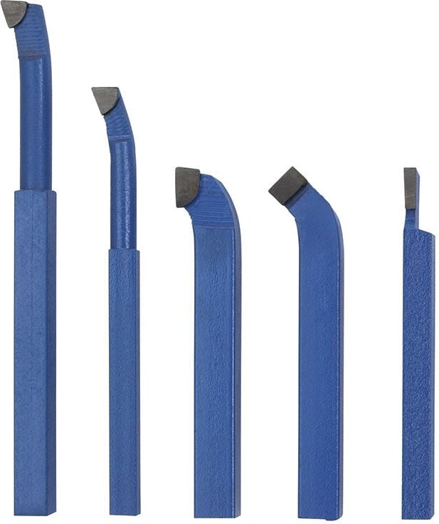 Set 5 Hartmetallwerkzeuge 12mm fuer Drehmaschine Metall Fervi b005