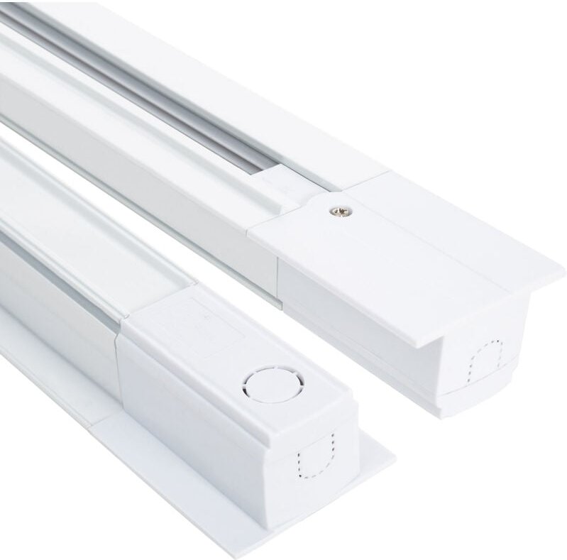 Thumbnail - Ledkia - 3-Phasenstromschiene Borgia Unterputz/ Einbau Aluminium für led Strahler 1m Weiß
