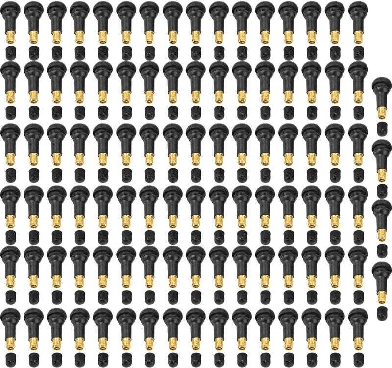 100 universelle Ersatz-Reifenventile zum Einrasten für Autos und Motorräder (TR413)