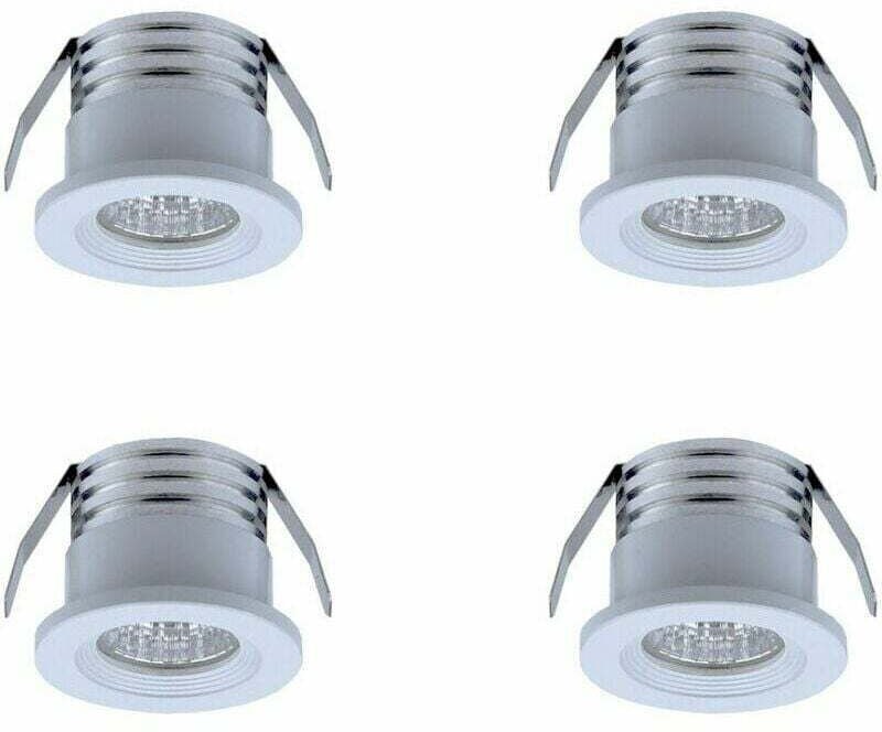 Set mit 4 Mini-LED-Einbaustrahlern, 3 w, warmweiß