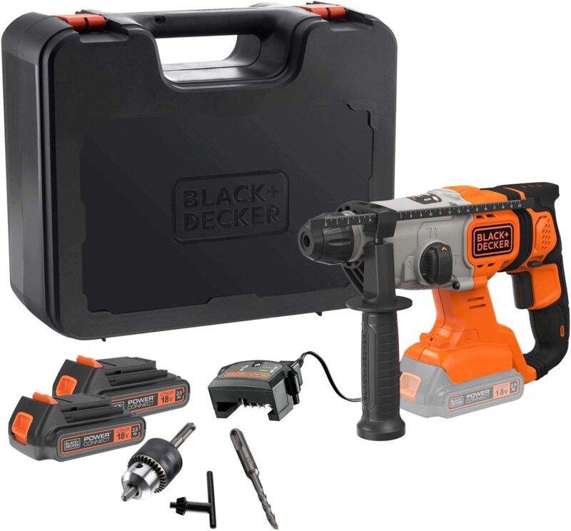 Thumbnail - Black&decker - Black Decker Bcd900E2K-Qw 18V - 2,5 Ah Lithium-Akku-Bohrhammer-Meißel