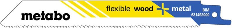 Metabo Säbelsägeblätter "flexible wood + metal" 150 x 0,9 mm, BiM, 1,8-2,6 mm/ 10-14 TPI 5 Stk