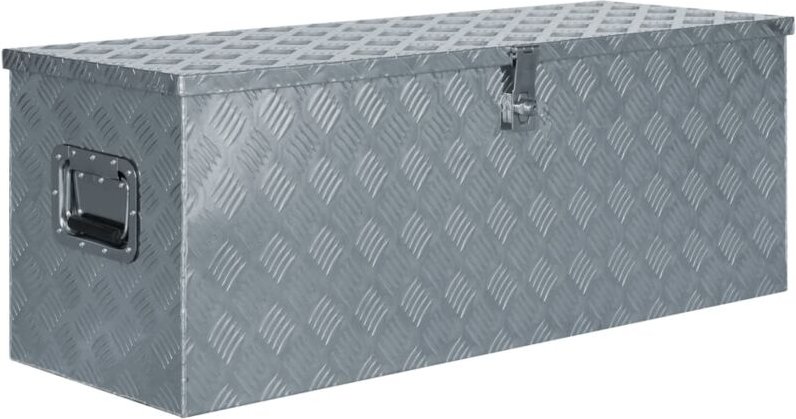 Gbly - Aluminiumkiste 110,5×38,5×40 cm Silbern