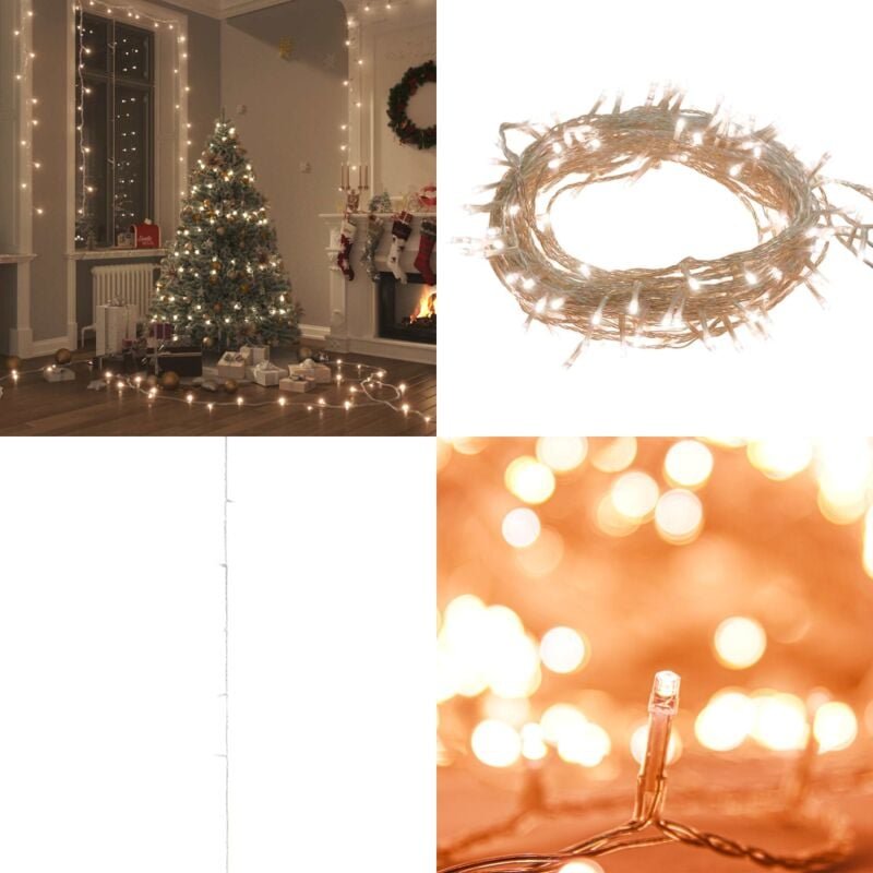 LED-Lichterkette mit 150 LEDs Warmweiß 15 m PVC - Weihnachtsdeko - LED-Lichtringe - Lichterkette - Warmweltes Licht - In...