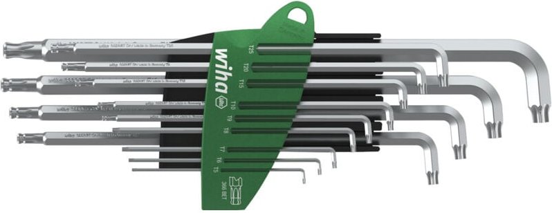 Stiftschlüssel Set im ProStar Halter Stubby TORX®-Kugelkopf 13-tlg. Titansilber (40979) - Wiha