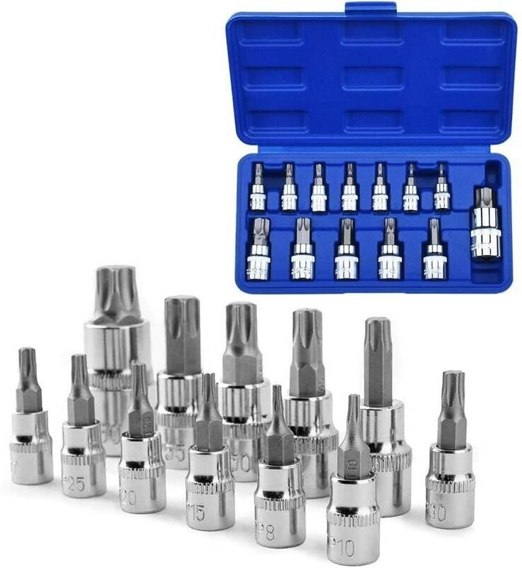 Nazalus-Hot Sale-13-teiliges Steckschlüssel-Set, Torx-Steckschlüsselschaft, Werkzeug, Schraubendreher-Bit-Set für die Ha...