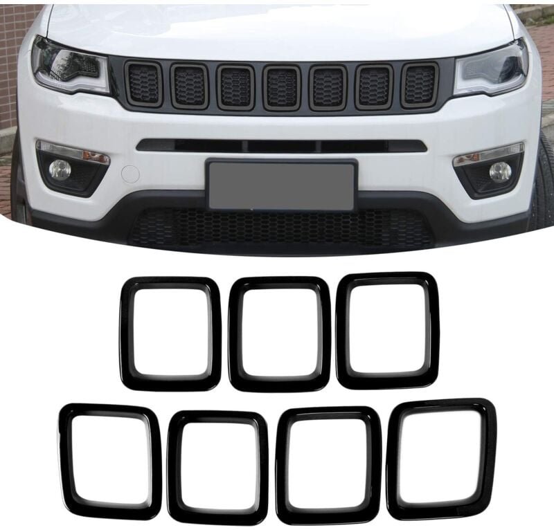Linghhang - Schwarz abs Kühlergrill Grill Außen Zubehör Für Jeep Compass mp 2017 2018 2019