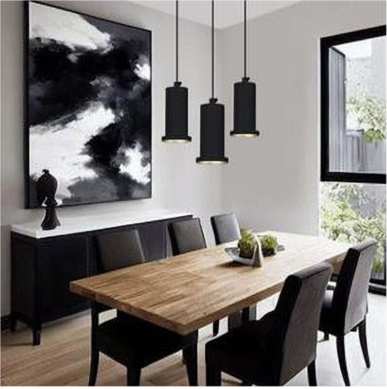 Thumbnail - Trade Shop Traesio - Trade Shop - moderne zeitgenössische schwarz-gold-pendelleuchtenfassung E27 33825 -