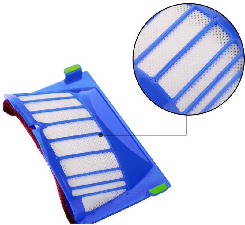 4er-Pack blaue AeroVac-Filter + 2 Sätze Hauptbürsten + 4 Seitenbürsten für iRobot Roomba 600 Serie 620 630 650 660, Ersa...
