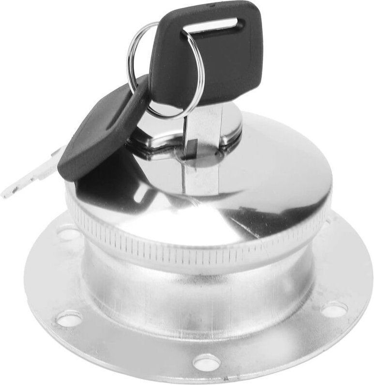 Vtizikl Bouchon de réservoir de carburant rond à 6 trous avec clé et joint pour excavatrice avec générateur