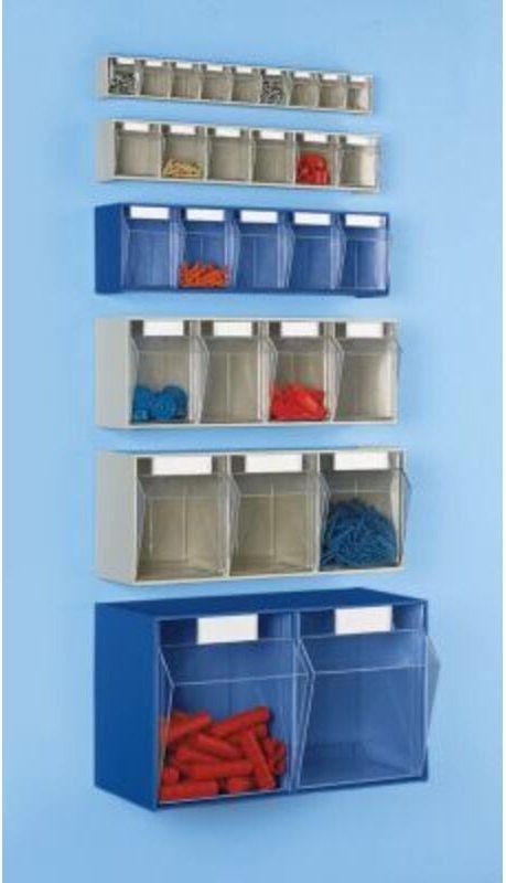 Klarsichtmagazin H164xB600xT134mm 5 x C Ku.weiß LOCKWEILER