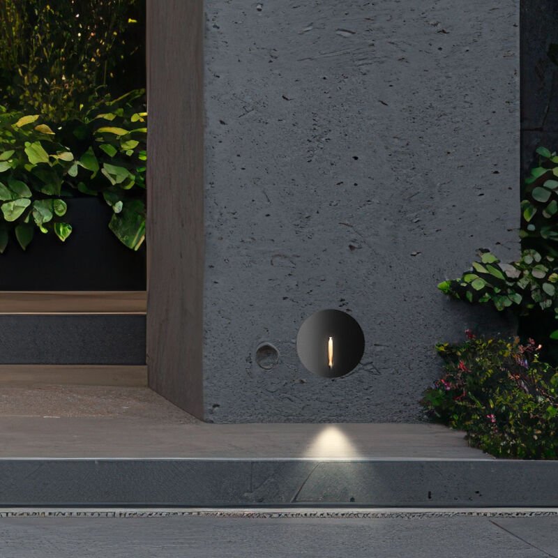 Einbauleuchte led Treppenleuchte Außenleuchte Spotleuchte Lampe IP54 Schwarz