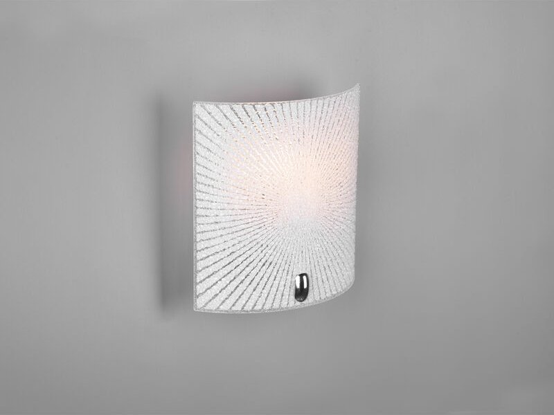 Meinewunschleuchte - Flache led Wandleuchte mit Glas Lampenschirm Weiß, Höhe 22cm