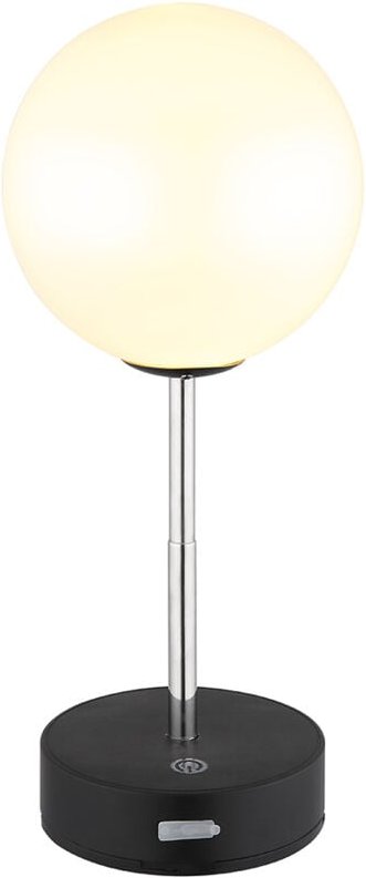Globo - Tischleuchte Tischlampe Wohnzimmerlampe Touchdimmer schwarz verstellbar usb led
