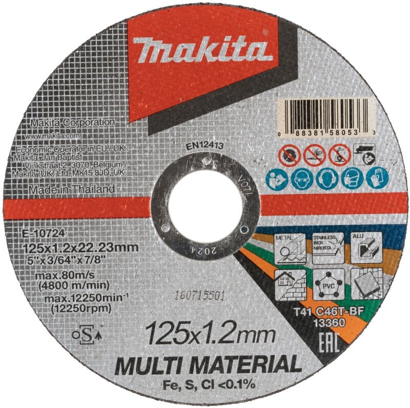 E-10724 Mehrmaterial-Trennscheibe 125x12x2223mm - Makita